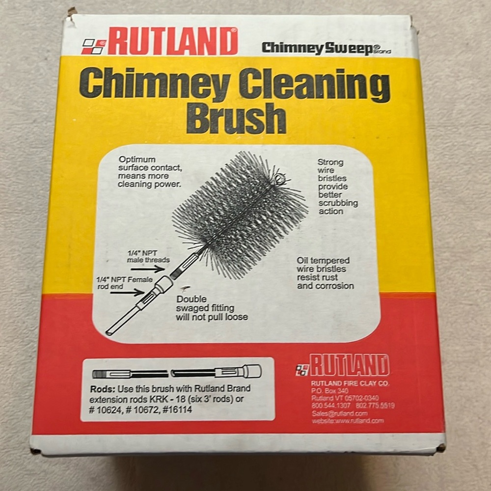 Chimney cleaning brush. 8 inch round wire.